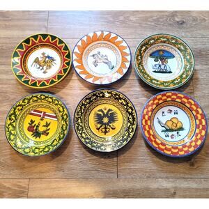 Palio di Siena Italian Soup Pasta Bowls Set of 6 Dinnerware Rare